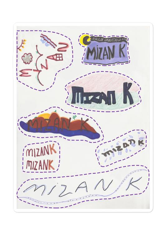 Mizan K Doodle Cut-outs Sticker Sheet A